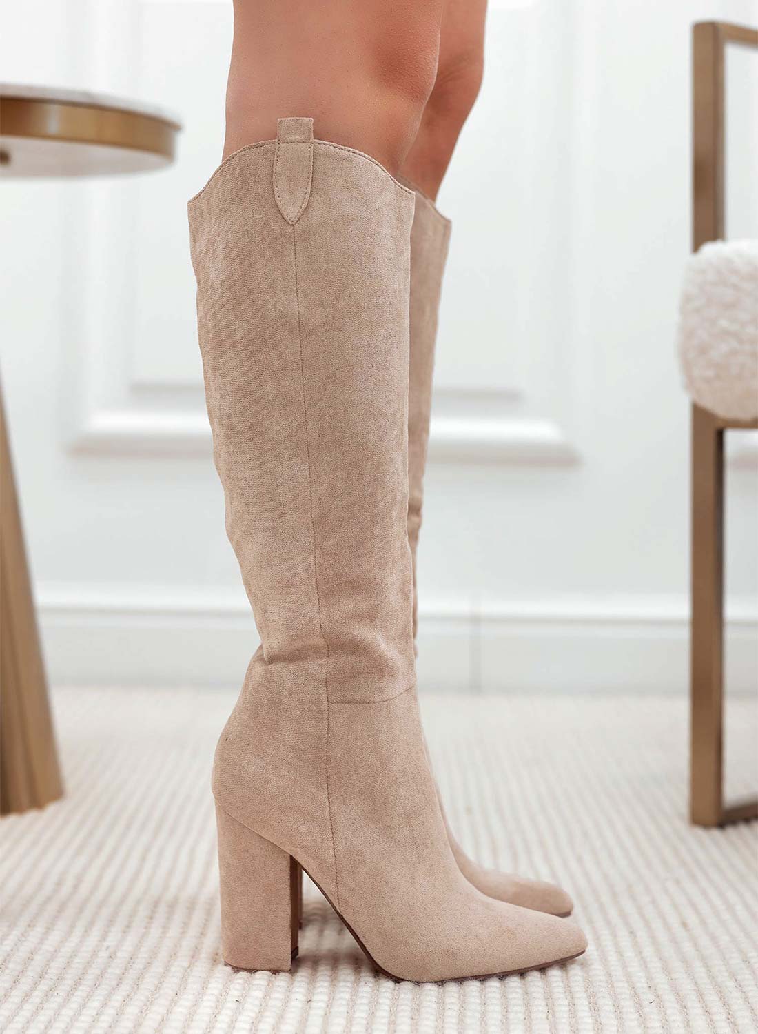 CASSIA - Stivali camperos beige