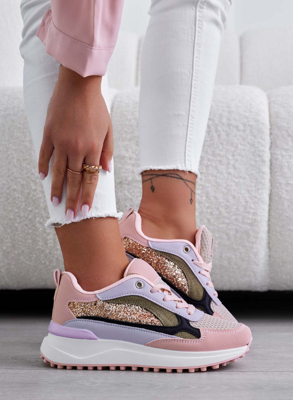 ADRIENNE - Sneakers rosa multicolor sportive