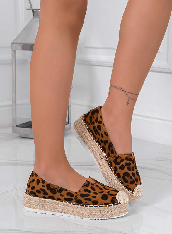 NORMA - Espadrillas maculate con zeppa
