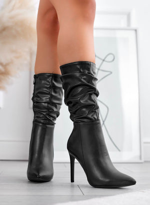 SELENIS - Alexoo black ankle boots with high stiletto heel