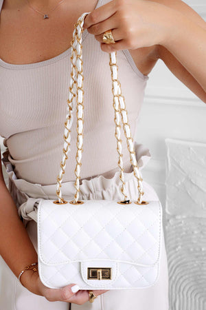 White quilted B224 bag