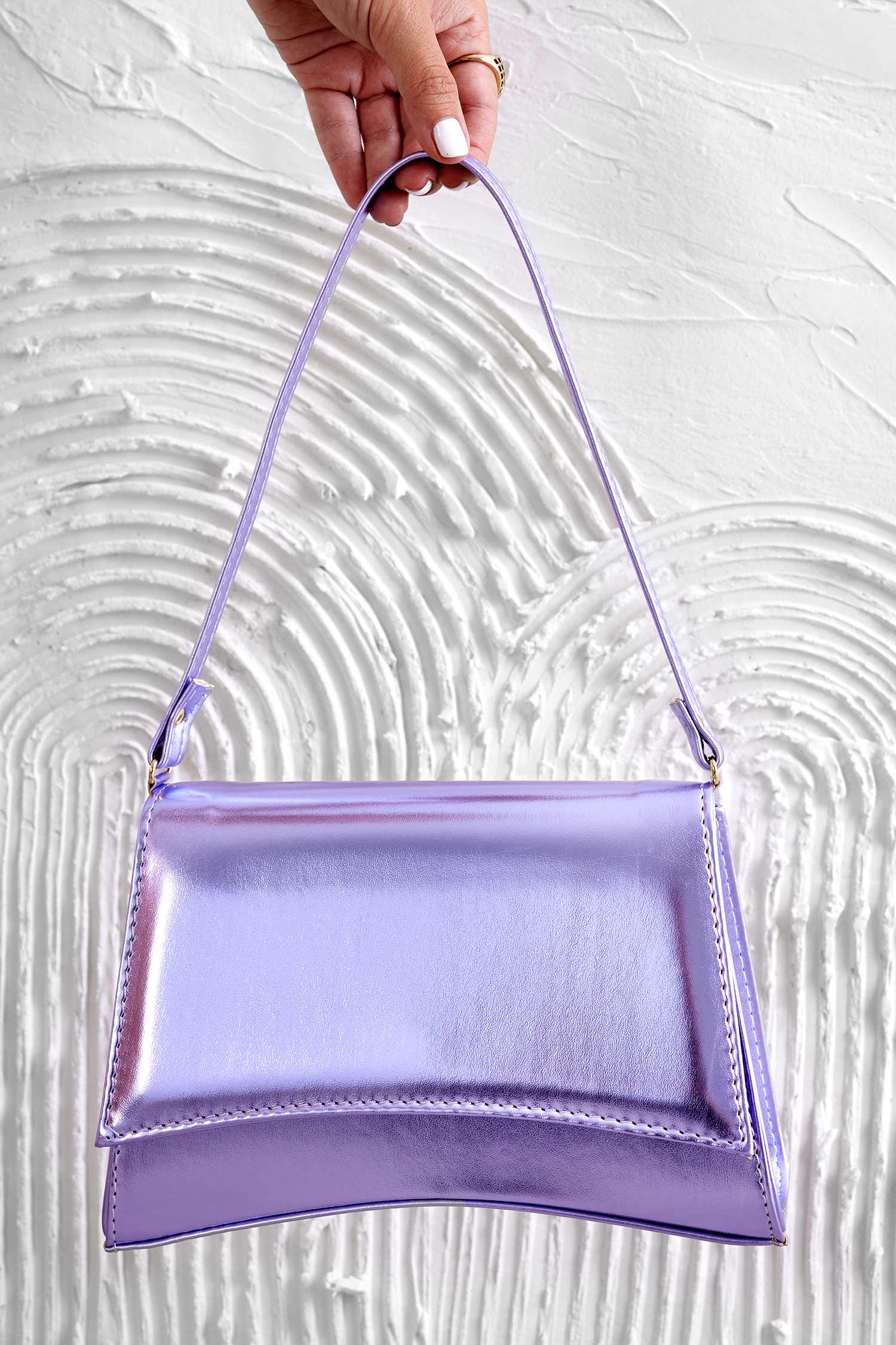Sac à bandoulière B225 violet métallisé