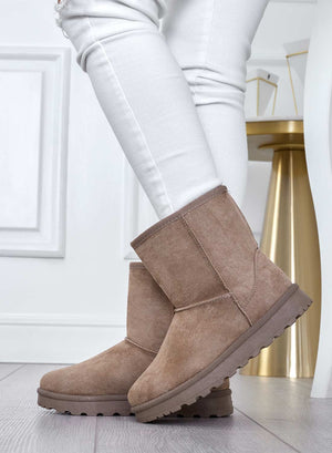 Warm padded mud ankle boots