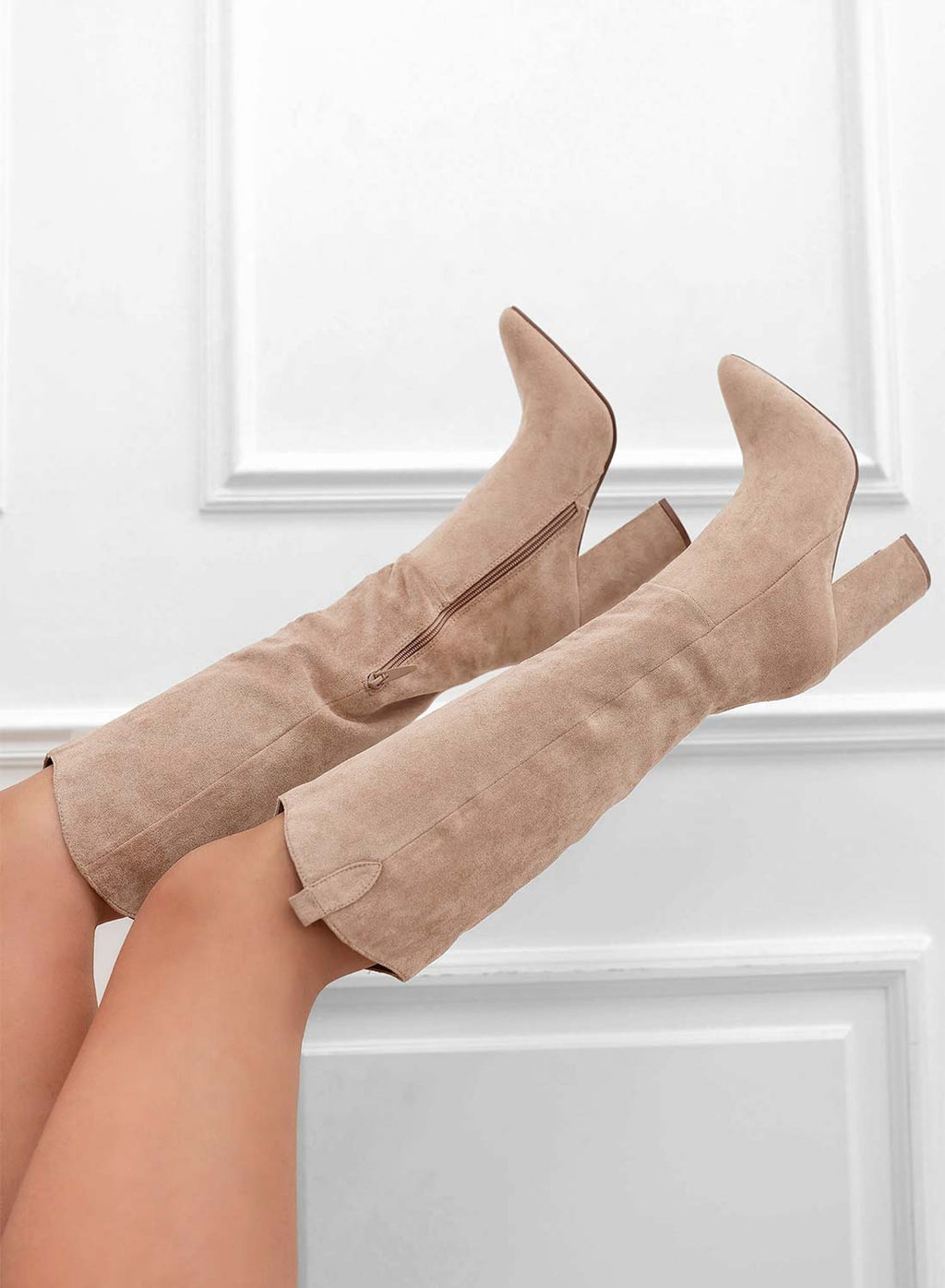 CASSIA - Stivali camperos beige