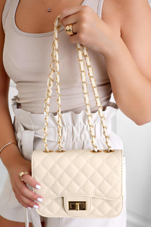Quilted beige B224 bag