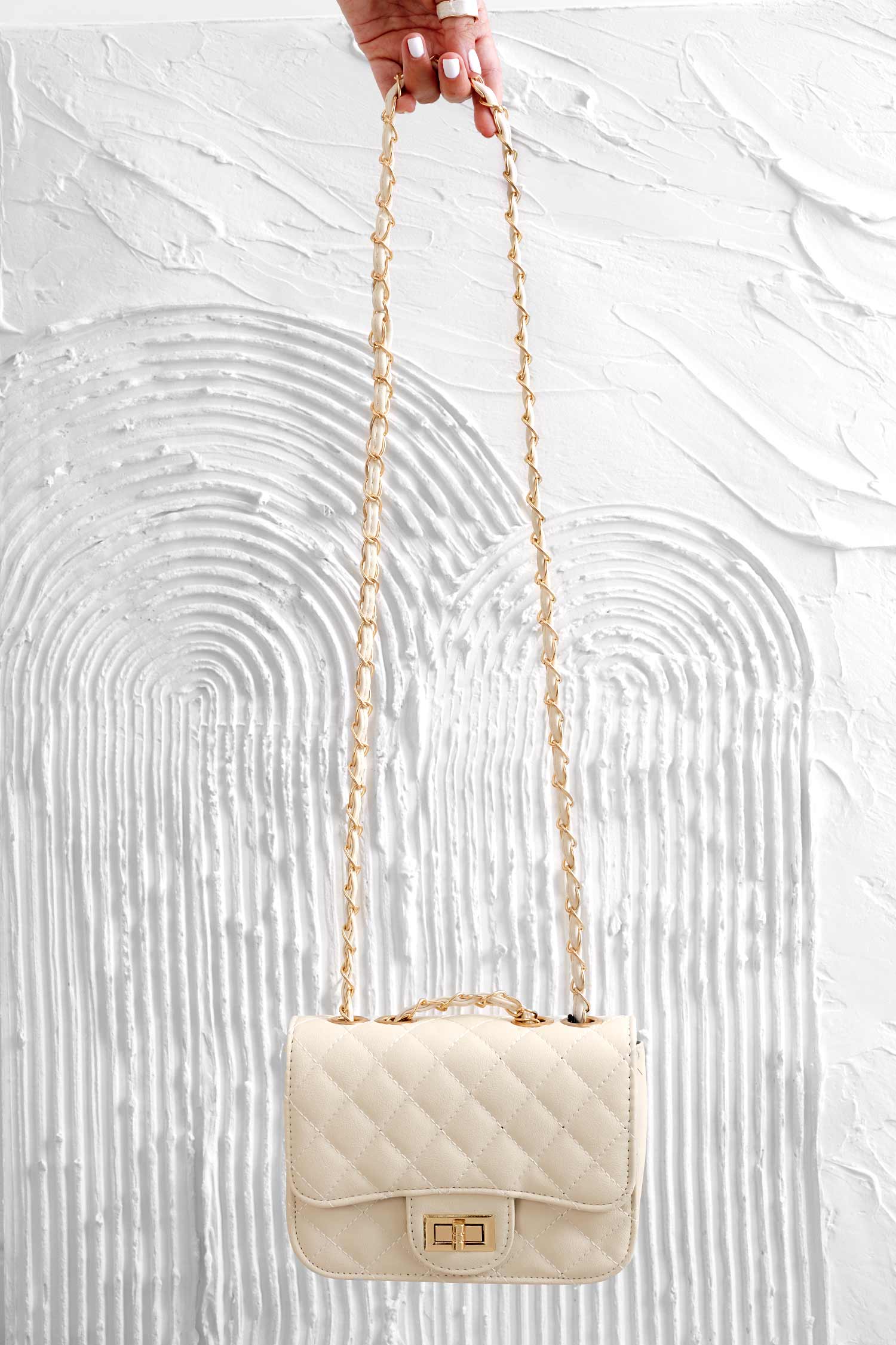 Sac B224 beige matelassé