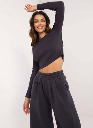 Blue two-piece fleece tracksuit