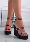 SCARLETT - Sandali espadrilles Alexoo gioiello neri