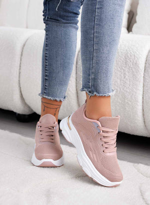 CHIARA - Pink sneakers in stretch fabric