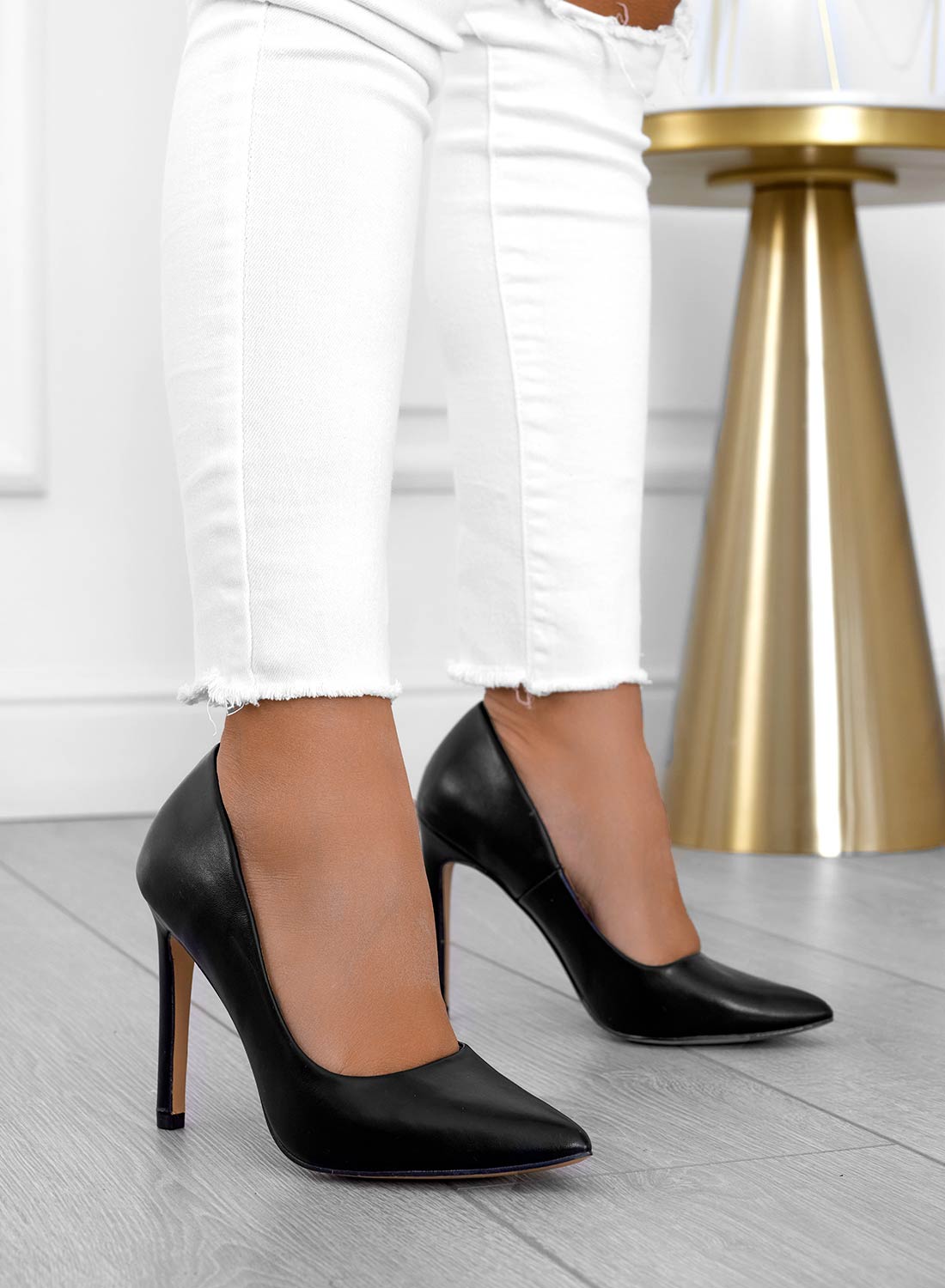 BERTA - Escarpins Alexoo noirs en simili cuir avec talon haut