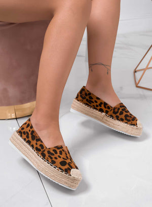 NORMA - Espadrillas maculate con zeppa