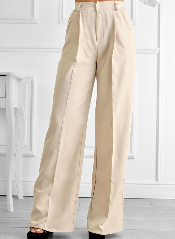 Pantalone beige a palazzo