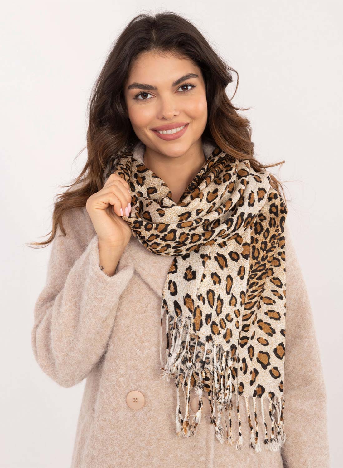 Sciarpa foulard a fantasia maculata