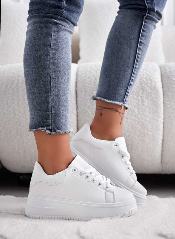 COREEN - Sneakers bianche con lacci