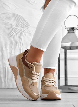 Mud sneakers with contrasting panels