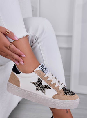 EDDA - Mud sneakers with black and gold inserts