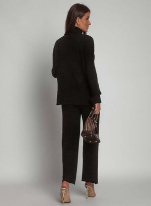 Black knit set