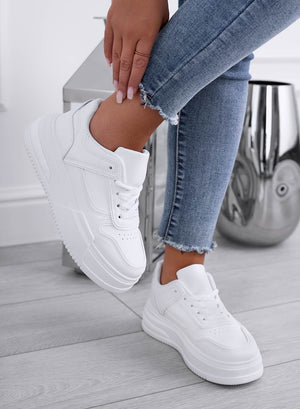 ROBBIE - White sneakers with laces