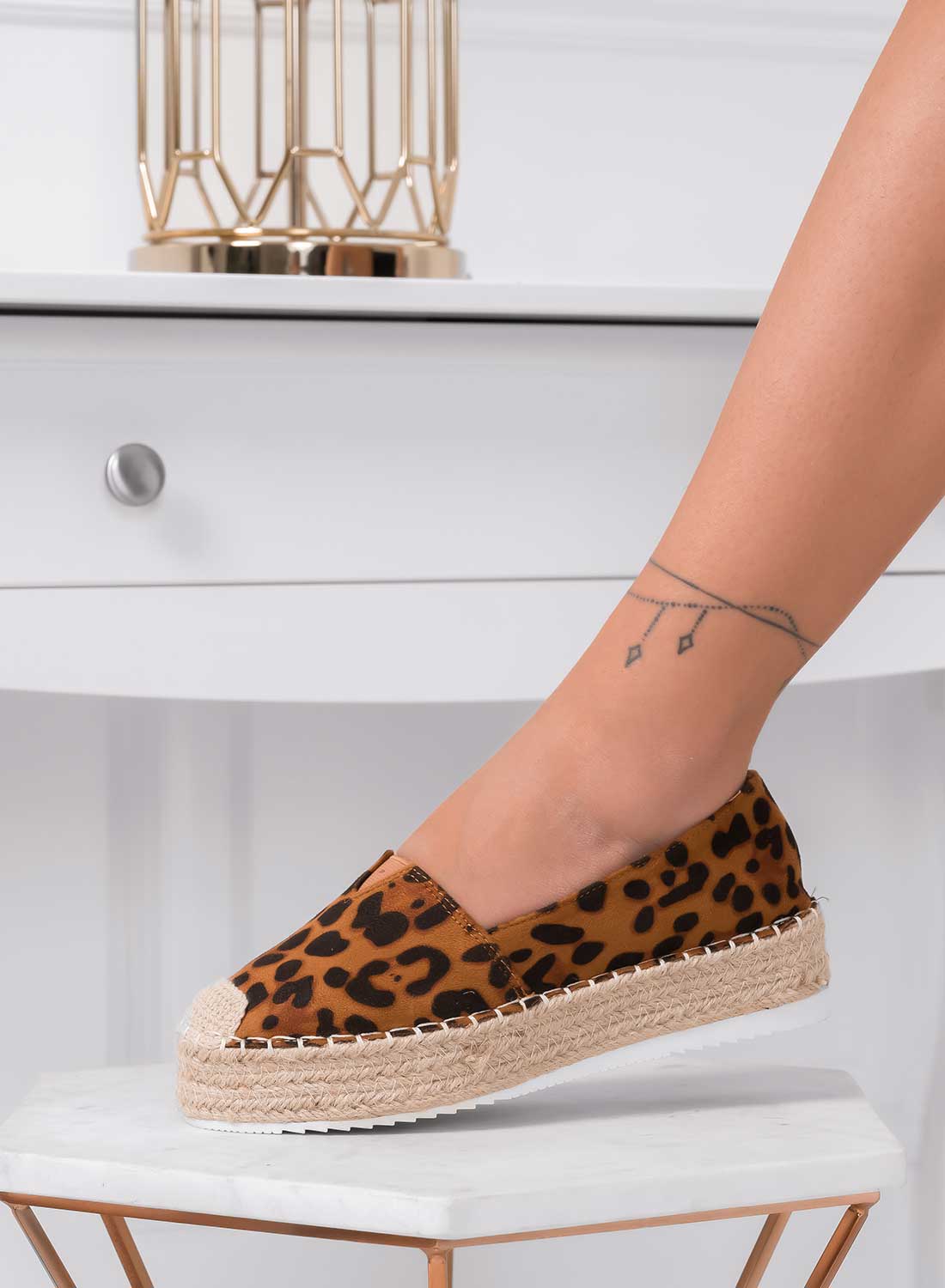 NORMA - Espadrillas maculate con zeppa