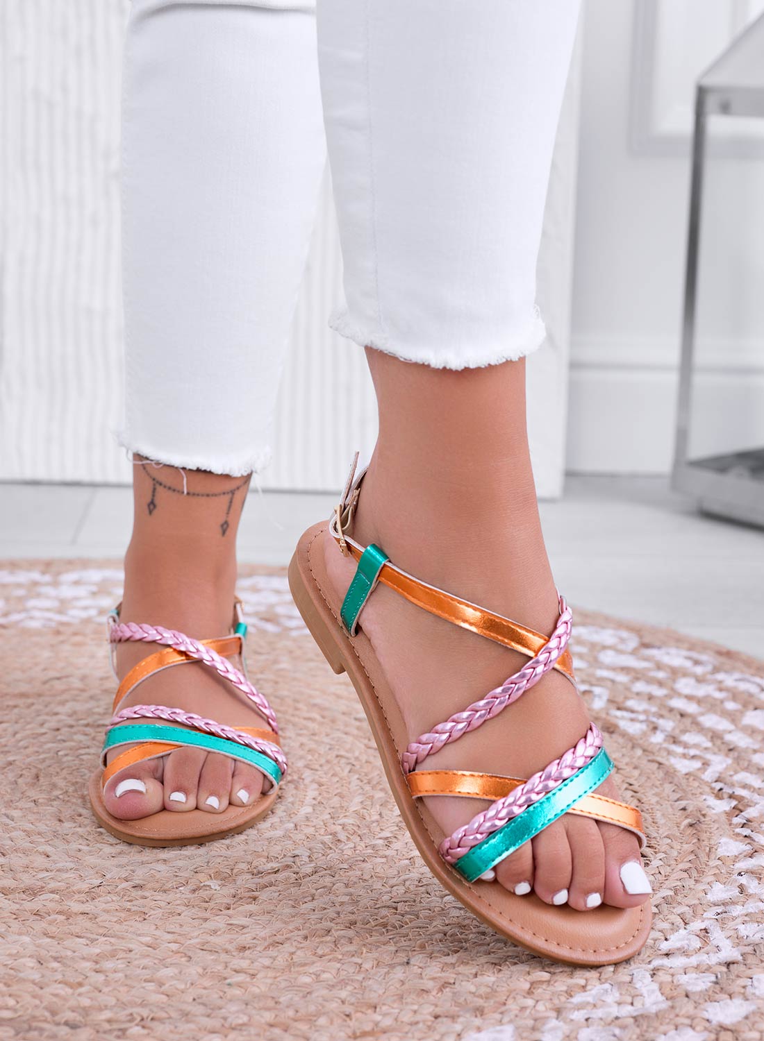 JEREMY - Multicolor flat sandals