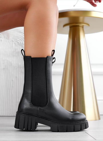 CYBILLE - Black Alexoo ankle boots with elastic