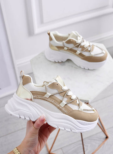 Mud sneakers with glitter inserts and rhinestone laces