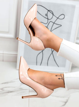 AURORA - Alexoo nude pumps with side opening