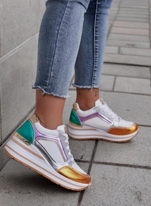 SALEM - Multicolored sneakers with glitter inserts