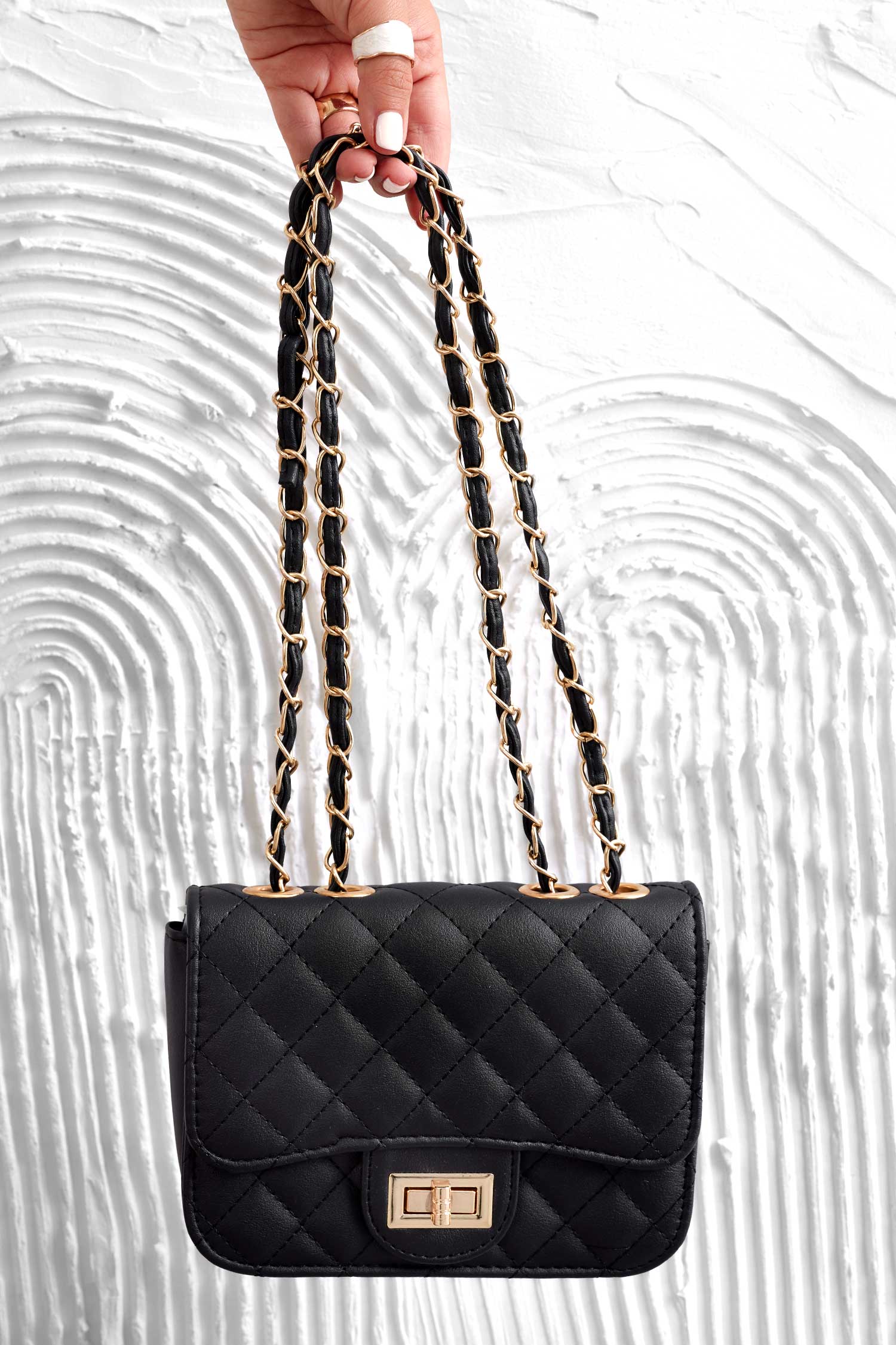 Sac B224 noir matelassé