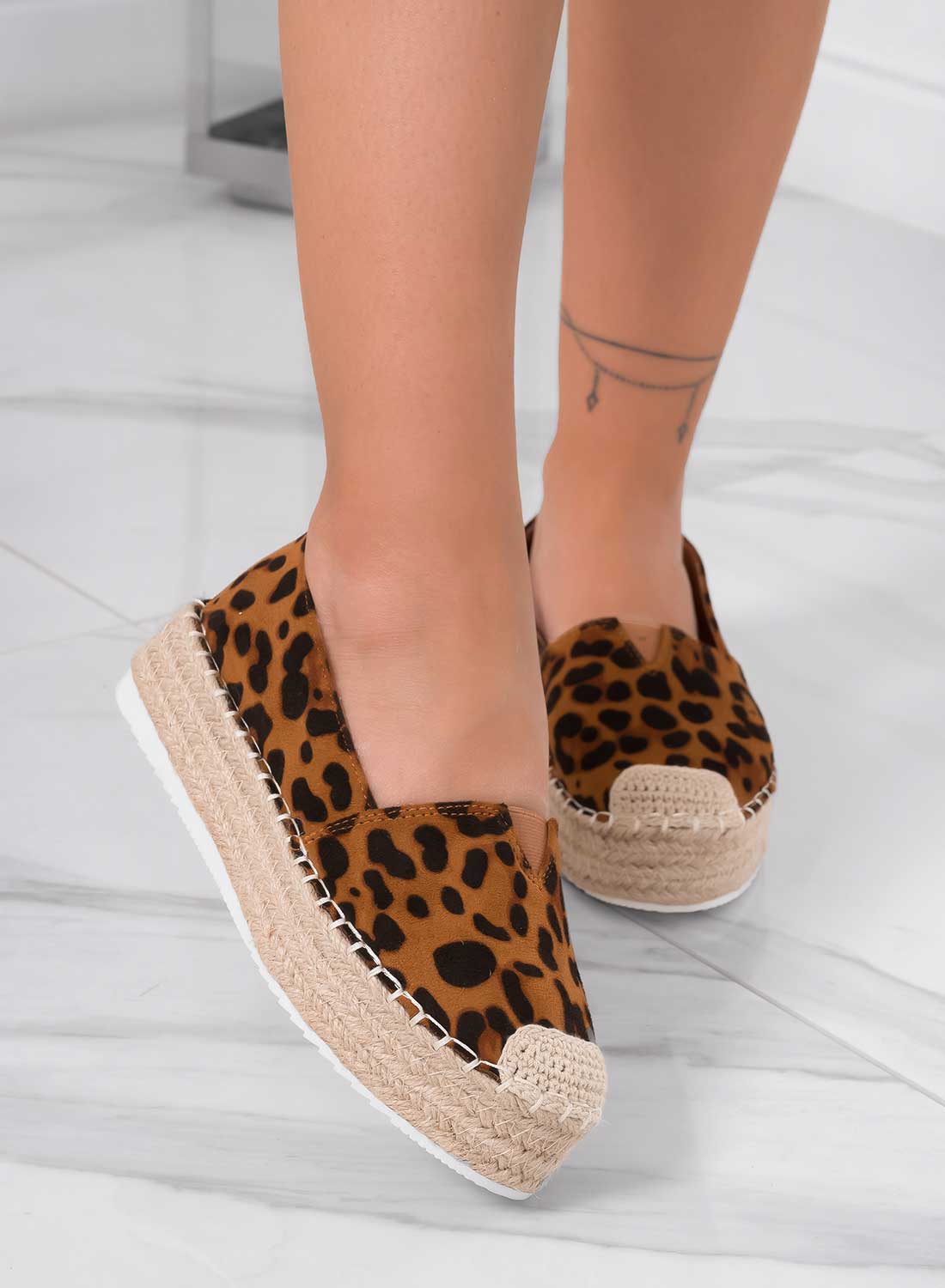 NORMA - Espadrillas maculate con zeppa