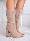 MARGARET - Stivaletti beige camperos Alexoo con tacco