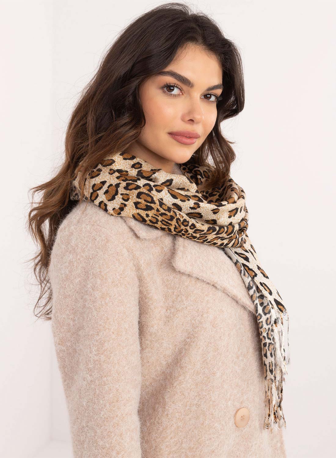 Sciarpa foulard a fantasia maculata