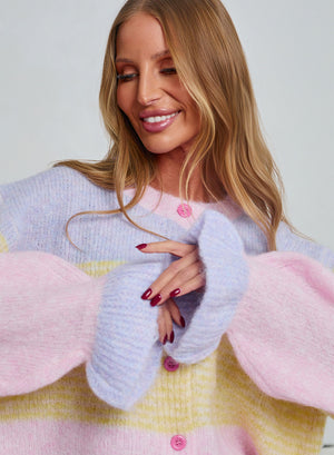 Cardigan oversize morbido colori pastello