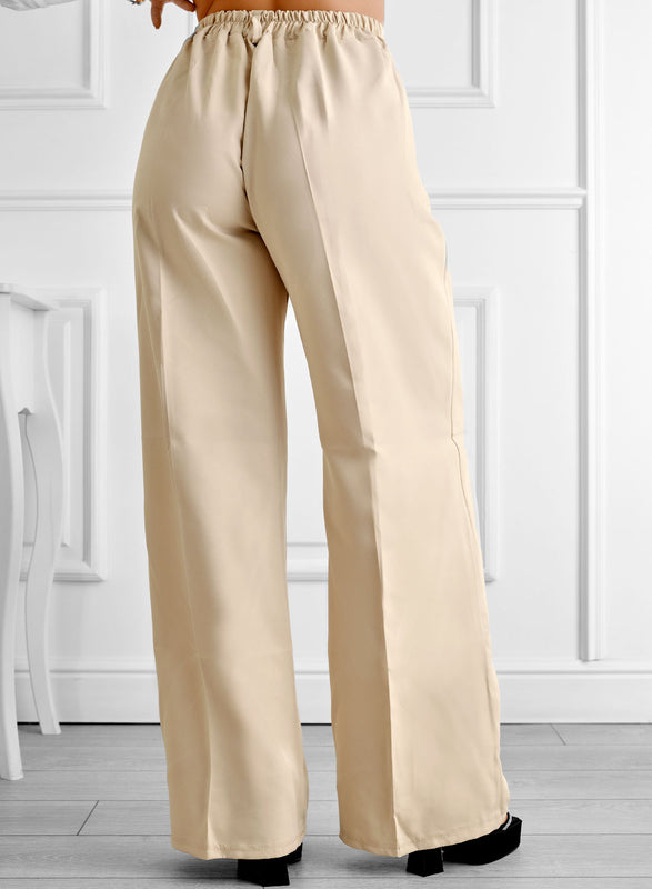Pantalone beige a palazzo
