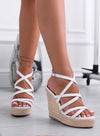 ELLIE - Sandali espadrillas Alexoo bianchi stringati