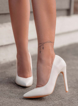 FLAVIA - Alexoo white high-heeled pumps