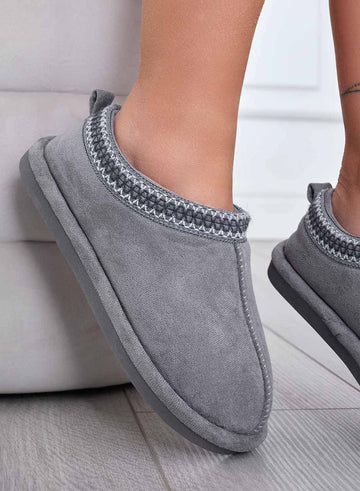 SEAL - Gray semi-closed padded slippers