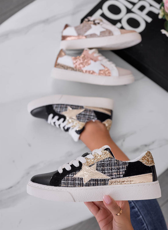 WAYS - Sneakers nere basse con tessuto intrecciato e stella