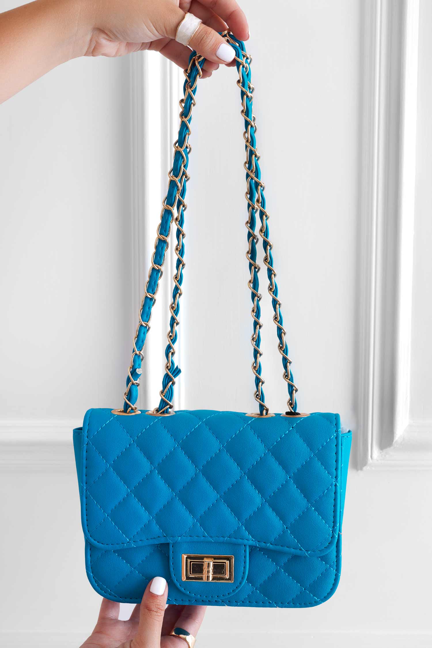 Sac B224 bleu matelassé