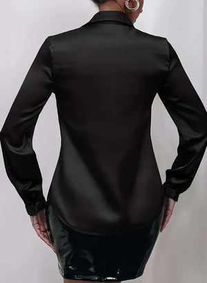 Black satin shirt