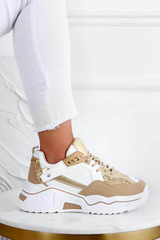 ELLIOT - Sneakers con suola spessa ed inserti oro