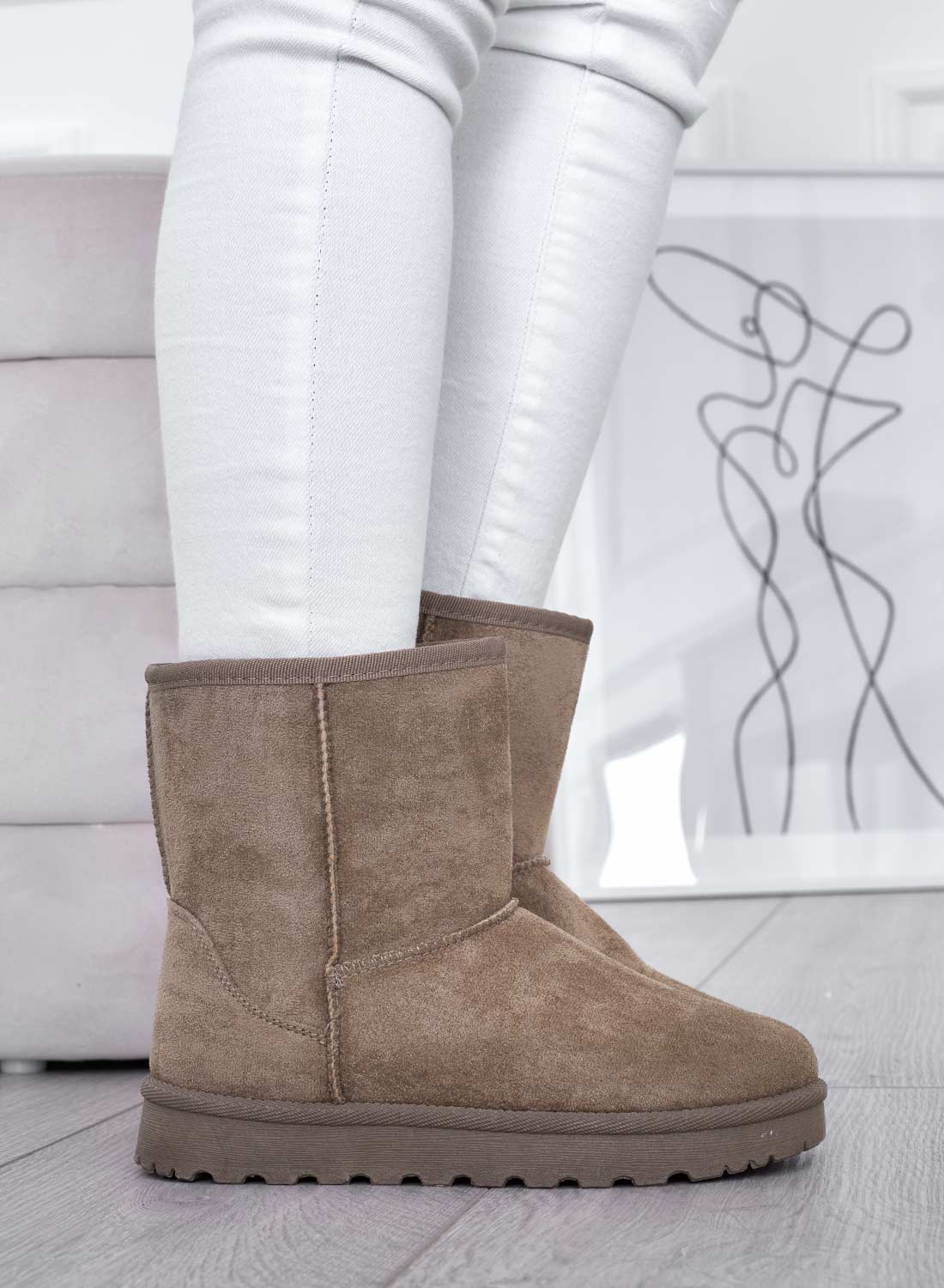 Warm padded mud ankle boots