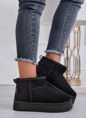 ALDA - Black padded ankle boots