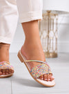 BENEDETTA - Sandali bassi multicolor con fascia intrecciata
