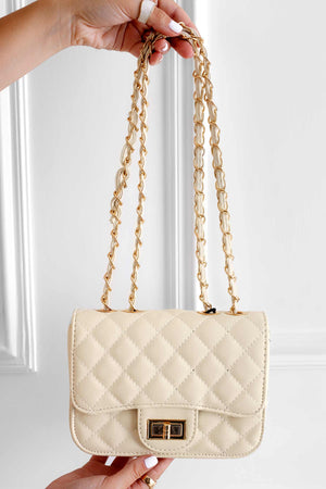 Quilted beige B224 bag