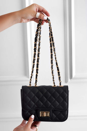 Quilted black B224 bag