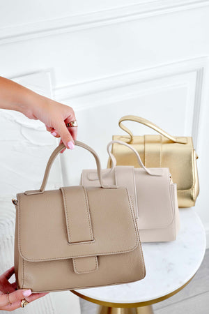 Mud-colored bag with shoulder strap B230