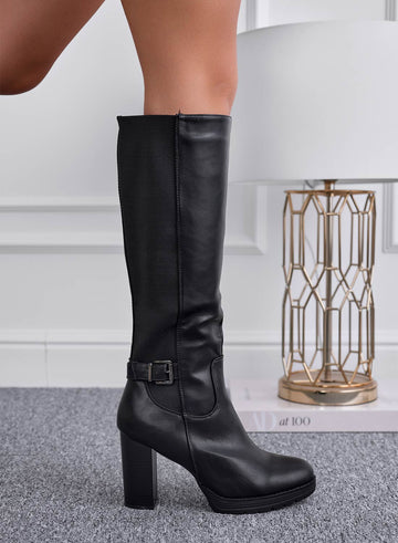 Stivali neri con tacco comodo