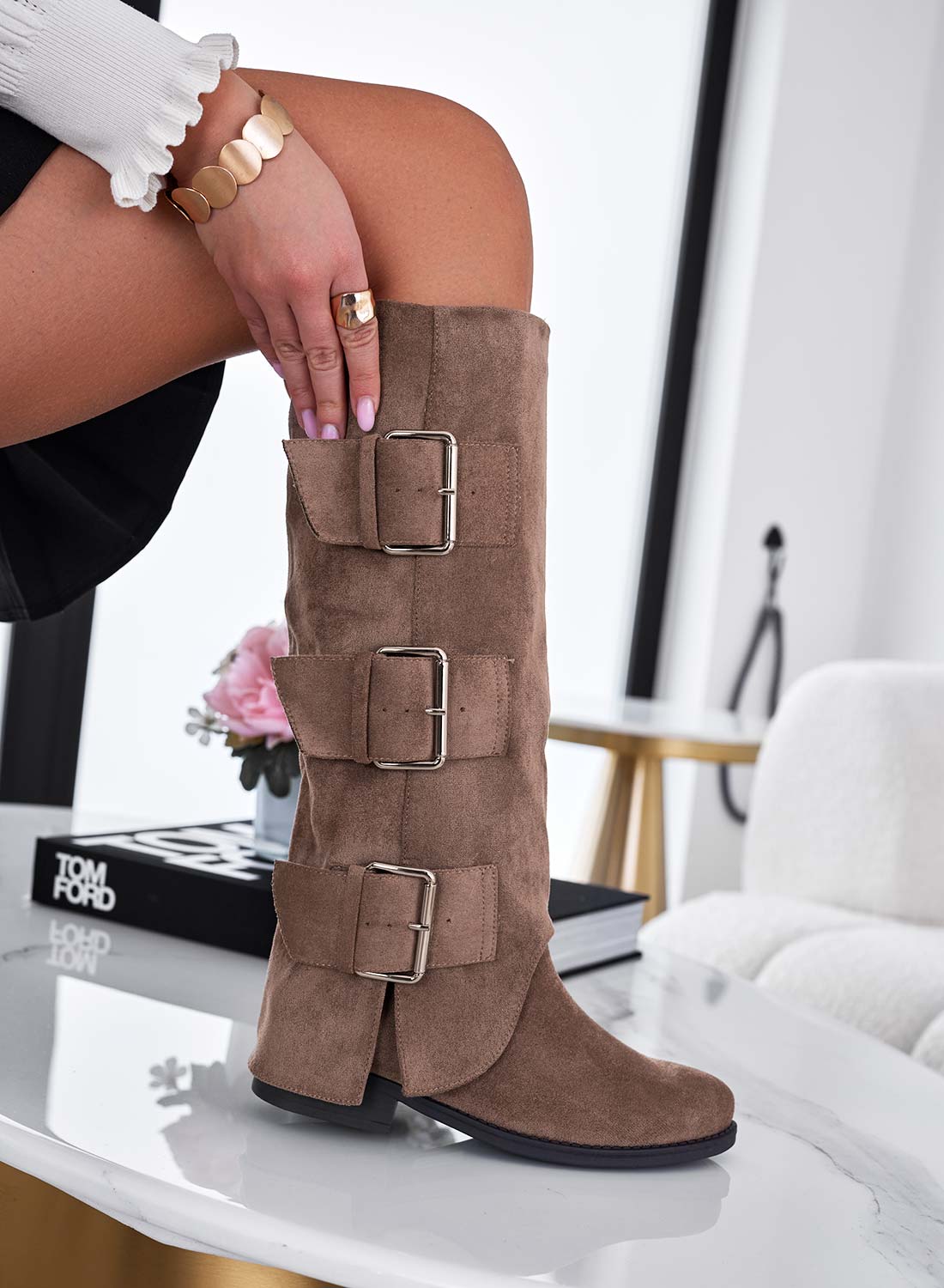 EMMA - Mud boots with cuff and buckles