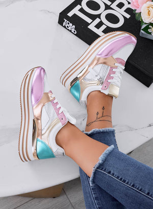 JANNY - Multicolor wedge sneakers